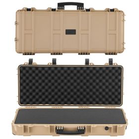 VEVOR Hard Rifle Case, Lockable Rifle Case with 4 Layers Pre-cut Foams, 36 in Gun Storage with Wheels